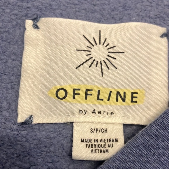 Offline crewneck sweatshirt  with side pockets and thumb holes women’s small - Picture 2 of 5